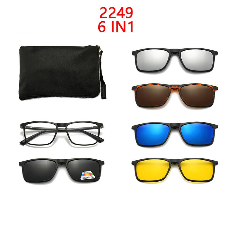1PCS Magnetic Polarized Clip On Sunglasses Women Men Plastic TR Frame For Night Vision Driving Sunglasses UV400