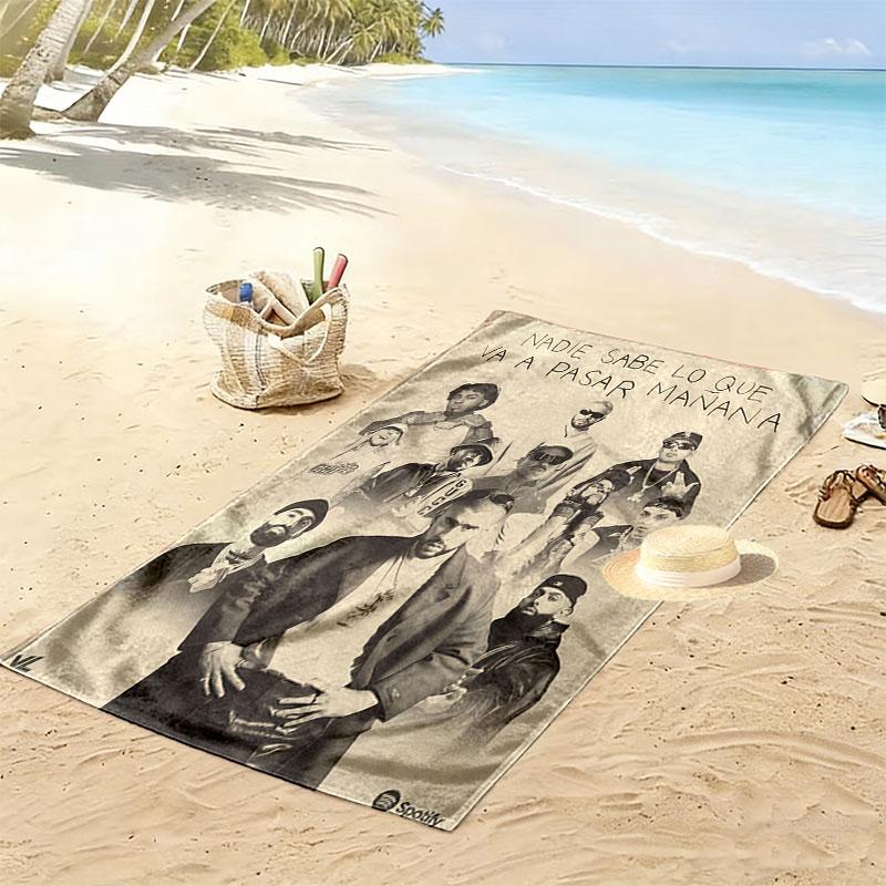 Bad Bunny King Print Beach Towel, Large Soft Quick Dry Towel for Beach Camping Swimming