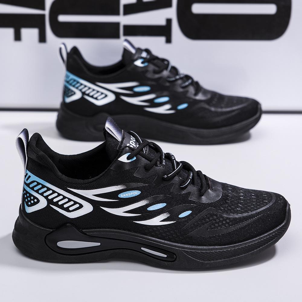 Spring New Fashion Trend Mesh Breathable Casual Versatile Soft Sole Comfortable Running Shoes Men