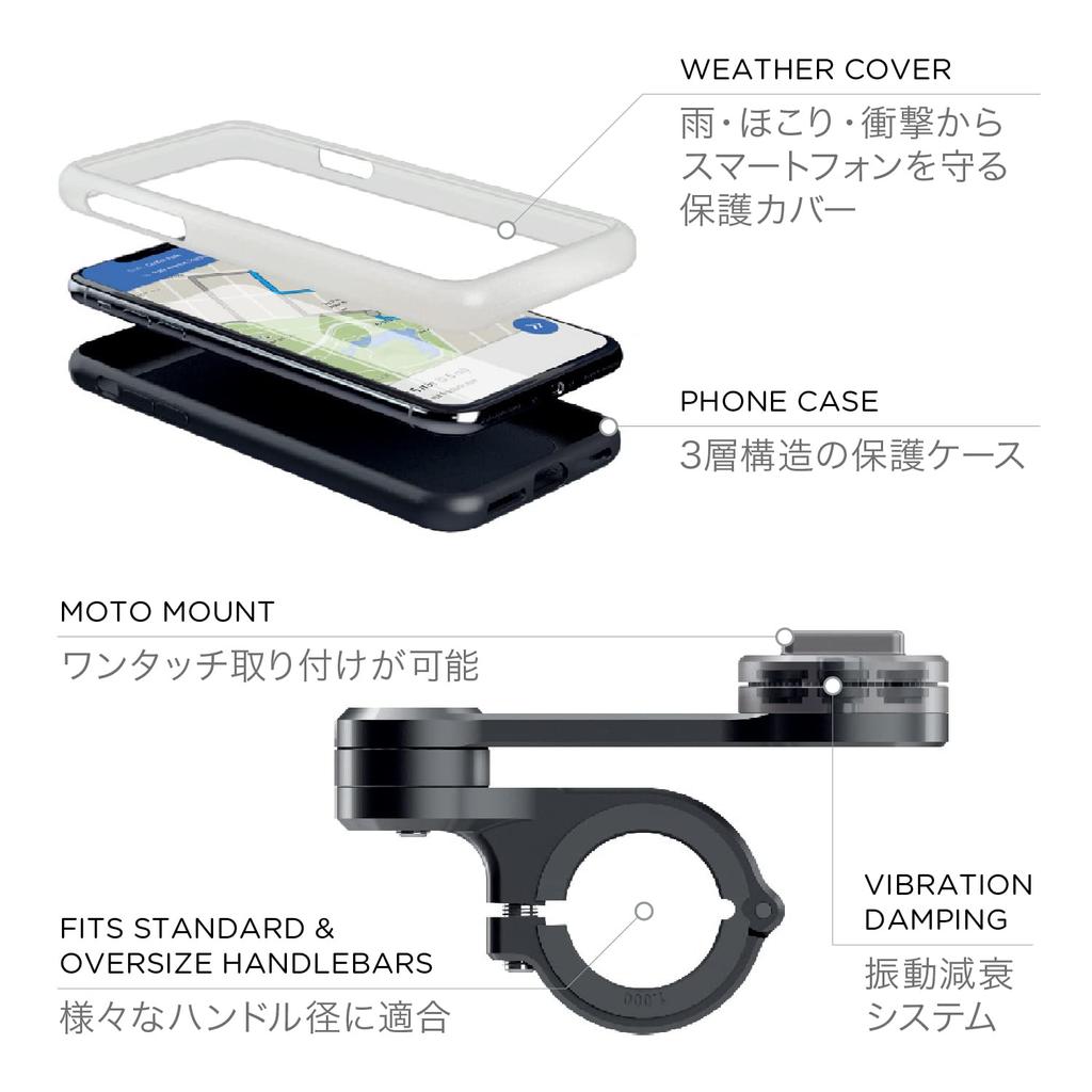 SP Connect Daytona Motorcycle Smartphone Holder 53912 Moto Bundle Galaxy 15462 S9+/S8+