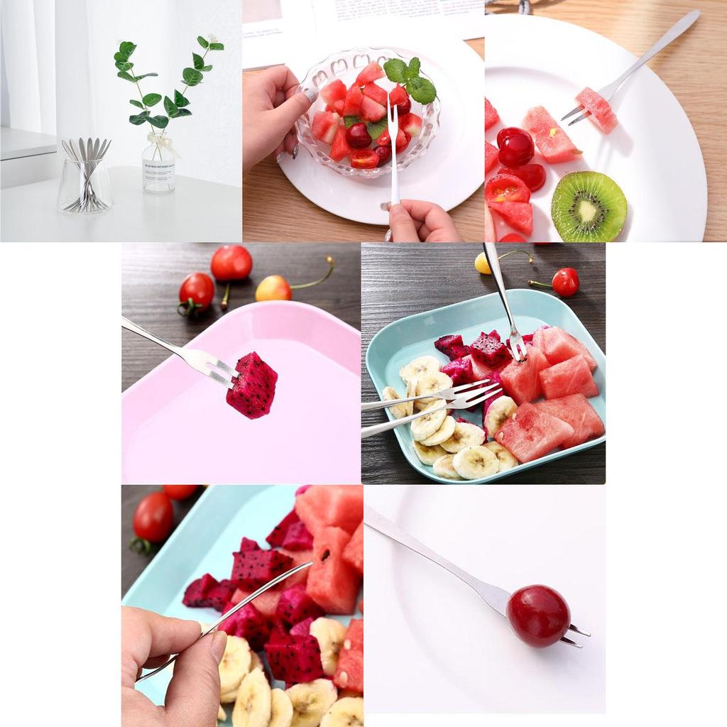 Stainless Steel West Tableware Fruit Forks Elegant Small Sized Snack Cake Dessert Utensils