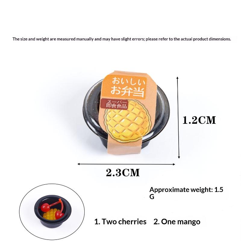 1 Pcs Simulation Miniature Food Toy Realistic Cooked Bento Box Dollhouse Decor For Doll House Kitchen Prop