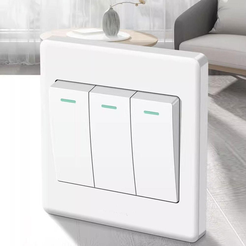 1/2/3/4 Gang Wall Light Switch Panel On / Off Push Buttons Wall Switches Durable Home Accessories Electrical Equipment Parts