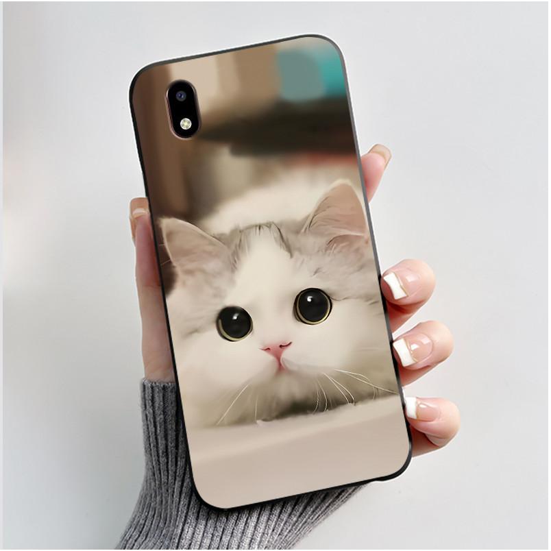 Casing For ZTE Blade A3 2020 / Avid 579 Phone Case Aesthetic Cute Cat Astronaut Black Matte Soft Silicone Protective Cover Shell