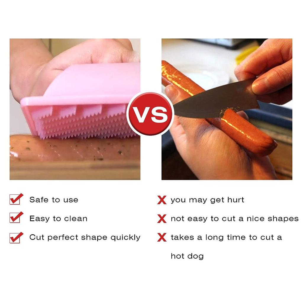 Hot Dog Cutter Effortlessly Slicing Hot Dogs Tools Plastic Material Sausage Cutters for Outdoor Grilling and Picnics