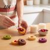 Baking Supplies for Cookies 9PCS Round Double-Ended Pastry Mold, Hand-Press Mooncake Spiral And ABS Plastic Tool Petal Edge Design,