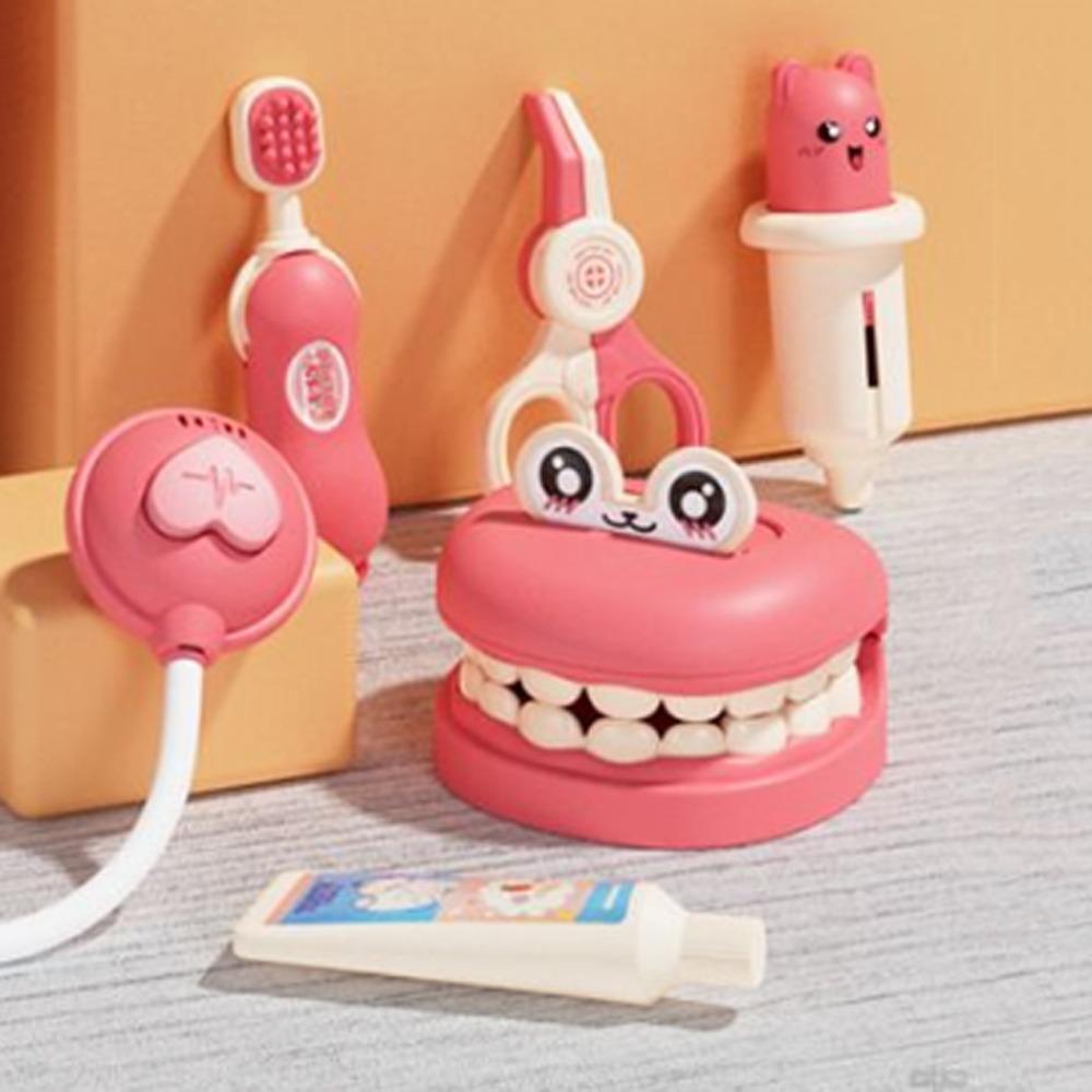 

Toothbrush Simulation Dentist Toy Set Role Playing Game Teeth Check Dentist Toy Ideal Gift 1 set