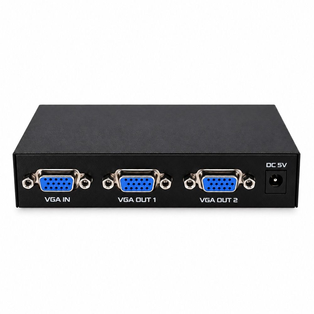 1920x1440 VGA Splitter 200MHz VGA Splitter Amplifier Video Splitter Screen Duplication