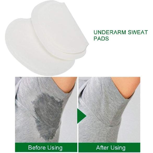 Sweat Pads for Under Breasts, Disposable Underarm Sweat Absorbent Pads Unisex Cotton Armpit Sweat Guard (20PCS)