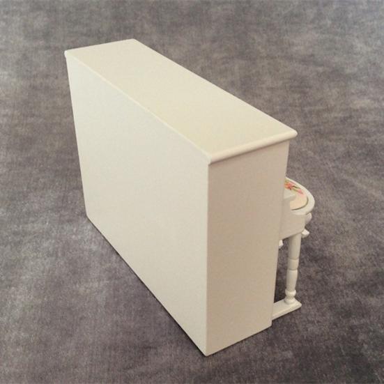 1 Set Miniature Scale 1:12 Smooth Wear-resistance Dollhouse Wooden Piano for Decor