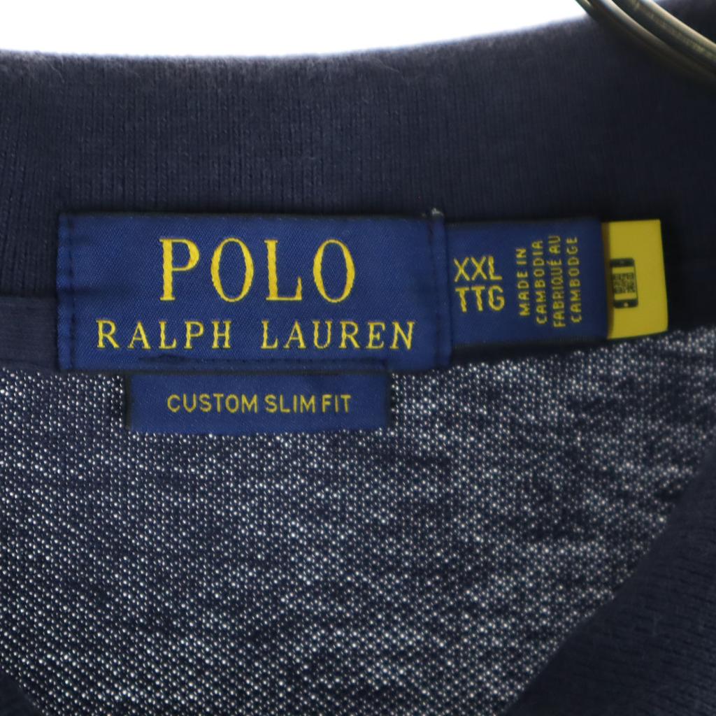 Polo Ralph Lauren One Point Logo Short Sleeve Polo Shirt XXL Navy Men's Used