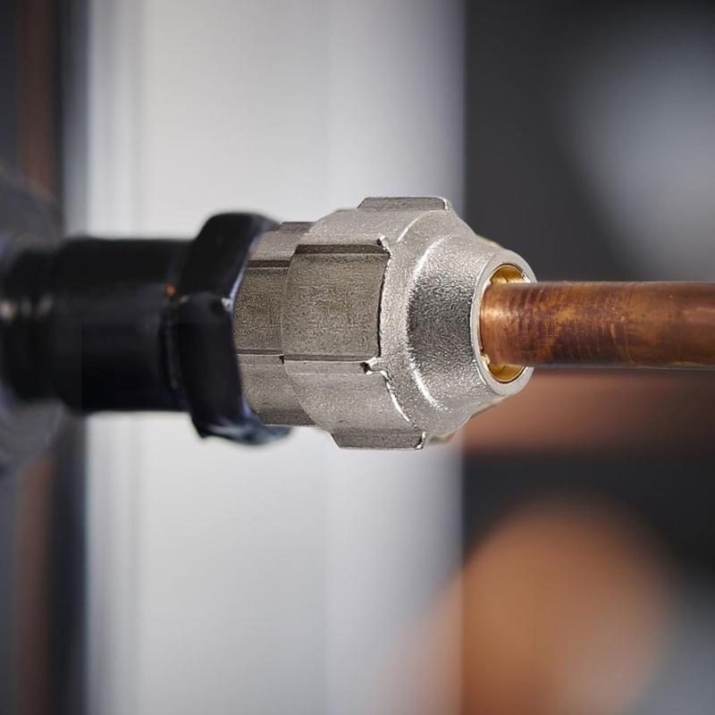 2Pcs 15mmx3/4inch Brass Pipe Connection Nut Pipe Fitting Hose Adapter Heating System Compression Fitting Enduring