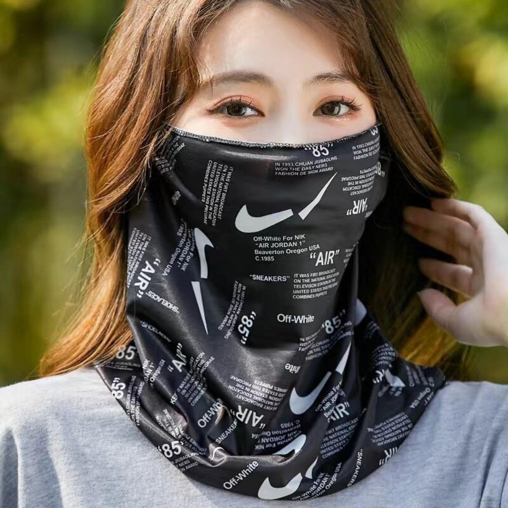 Sunscreen Mask, Men's and Women's Ice Silk Hanging Ears, Neck Protection, Scarf, Summer Sunshade