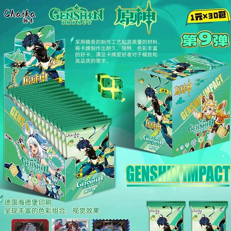 Game Genshin impact Card Anime TCG Collection Pack Booster Box Rare SSR Anime Collectible Card Family Table Game Card Toys gifts