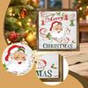 Cartoon Christmas Santa Wooden Photo Frame Ornament Seasonal Decoration Festive Display 20 Cm Wall