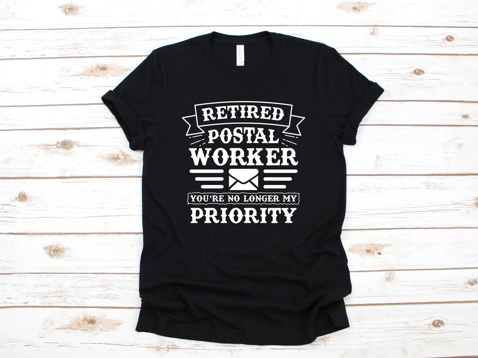 Retired Postal Worker T-Shirt, Funny Post Office Retirement, Mail Carrier, Tank Top, T-shirt, T-shirt,T-shirt, Kids Tee Apparel Gift 3XL