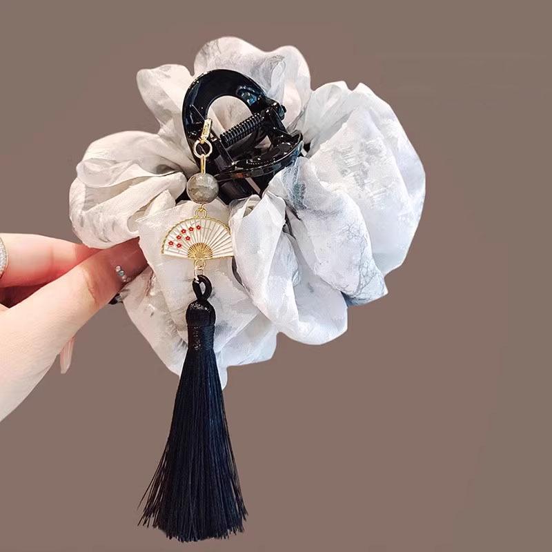 Korean Style Polka Dot Bow Shark Hair Clip - Elegant & Versatile