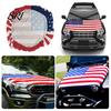 Easy Install Hood Cover American Flag Car 63 X 47 Inch Stretchable Polyester Spandex Fabric Fits Most Cars Trucks SUVs with Small Decorative
