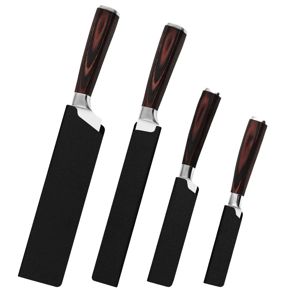 Black Plastic Knife Cover Kitchen Knife Sheath Protective Cover Fruit Knife Universal Cover Kitchen Accessories