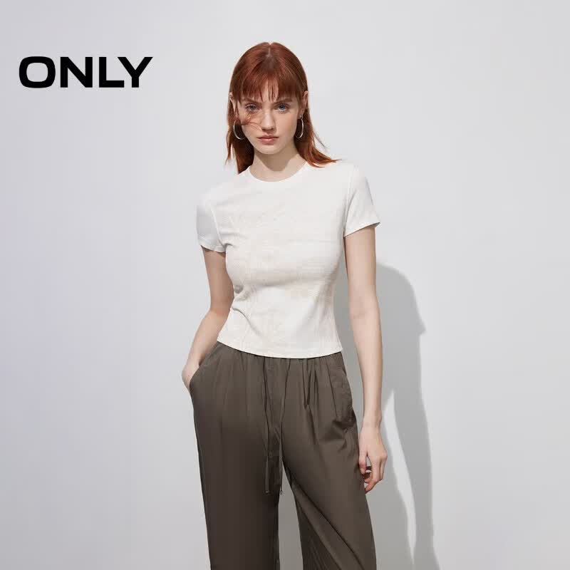 ONLY 2026 Spring Elegant Sketch Landscape Print Short Sleeve T-Shirt