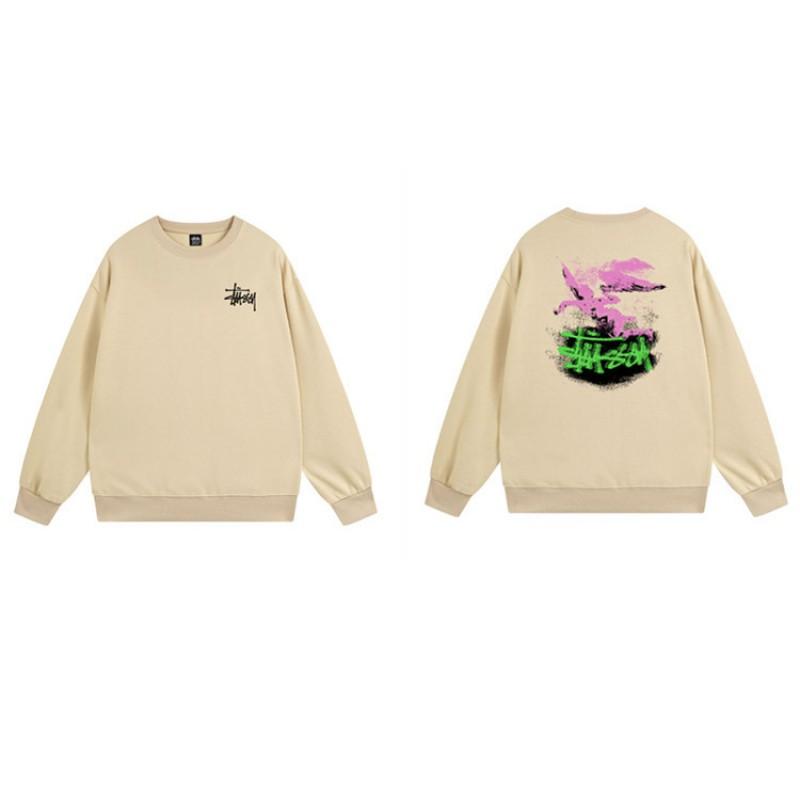 Unisex Oversized Crewneck Fleece-Lined Cotton Sweatshirt With Dice Letter Print Winter Casual Wear