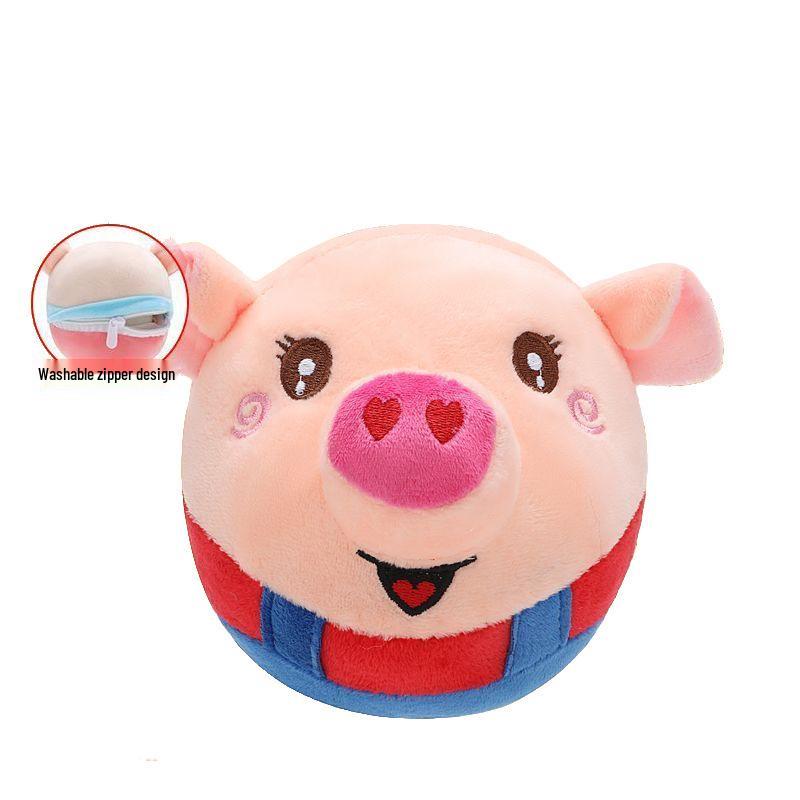 TikTok Style Jumping Pig Baby-Soothing Singing Toy - Bouncy Ball for Infants and Toddlers Cover Only (No Core)