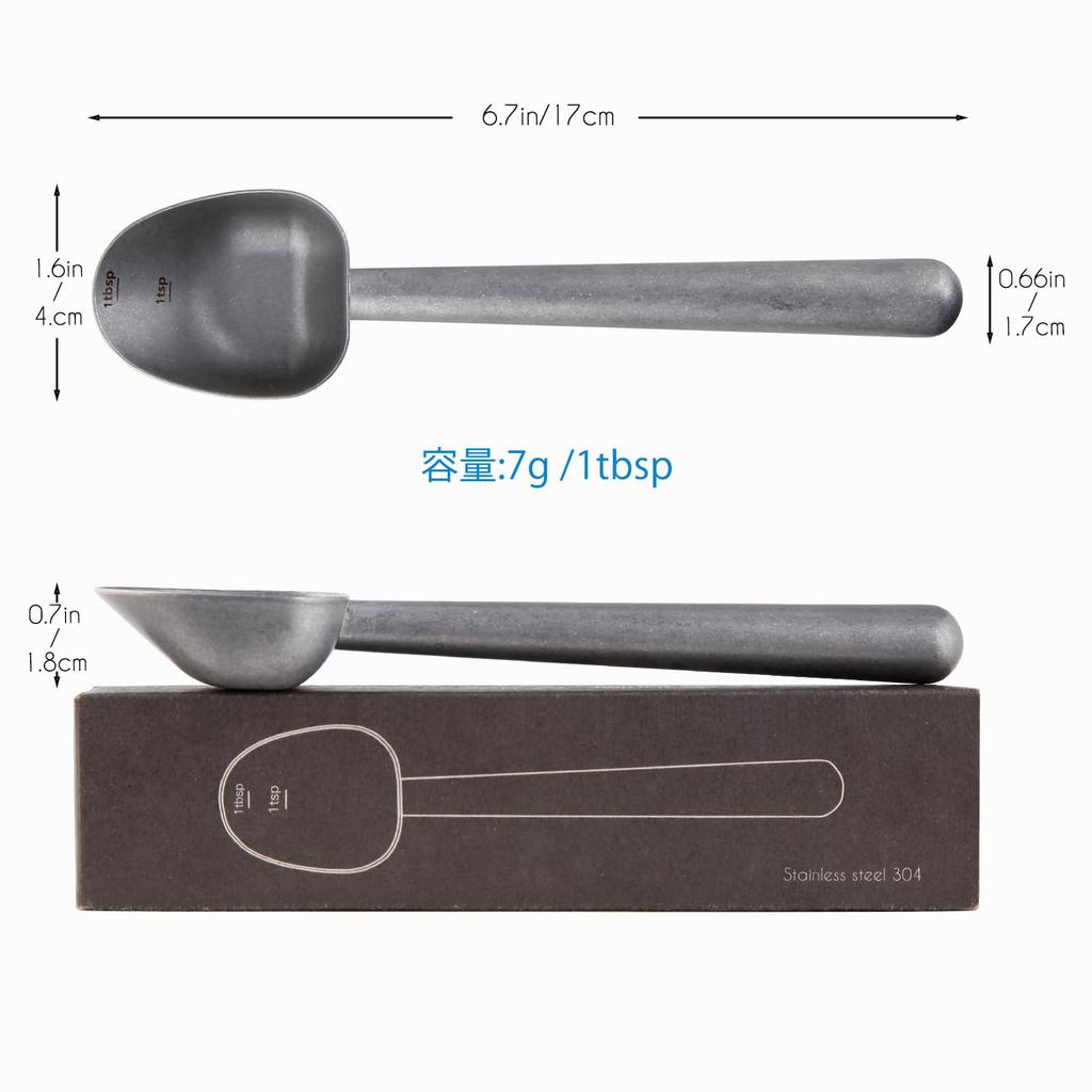 Easyworkz Stainless Steel Long Handle Coffee Scoop 7g Measuring Spoon [Vintage]