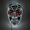 Led Light Up Mask Korean Cosplay Disguise Mask Square Circle Triangle Glowing Mask For Halloween Party Film Theme Neon Mask