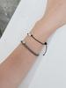 Oudstudio Hematite Bow Charm Bracelet