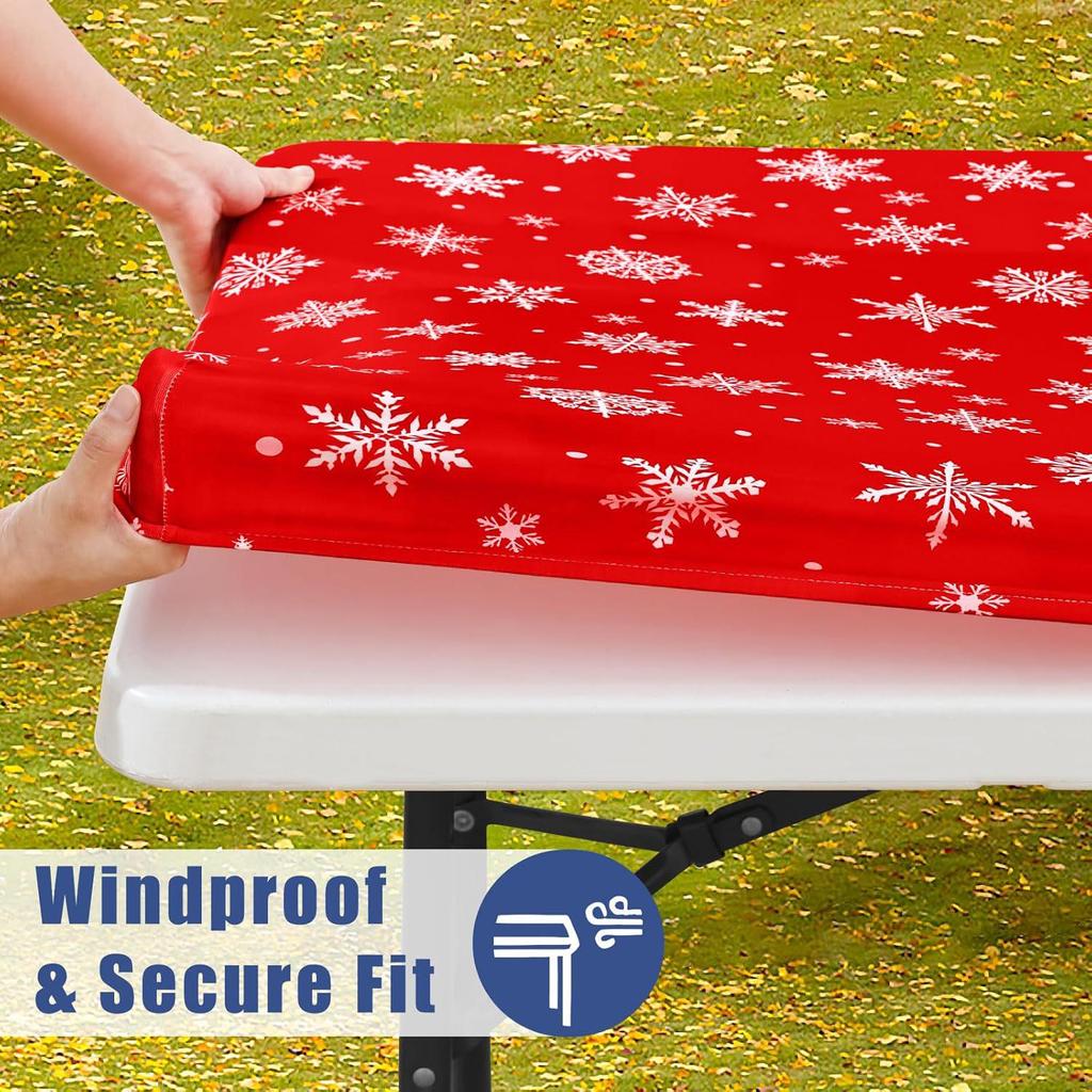 Milk Silk Elastic Table Cover - Semi-Enclosed, Dustproof Rectangular Cloth for Outdoor Parties & Festivals