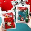 Set de Papelería Navideña 3 en 1 - Cuaderno + Bolígrafo de Gel + Llavero Navideño, Festivo Diseño de Santa Claus y Copo de Nieve, Regalo Navideño para Niños