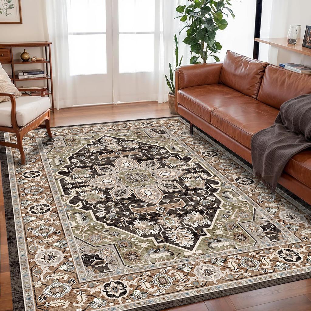 Bohemian Crystal Velvet Rugs, Living Room Coffee Table, Sofa Carpet, Study, Bedroom, Waterproof and Dirt Resistant Carpet