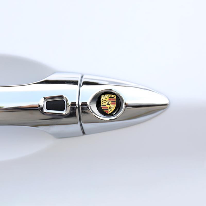 Car Lock Keyhole Stickers Door Lock Protect Stickers Car Styling For Porsche Cayenne Panamera Macan Boxster 911 928 944 918 917
