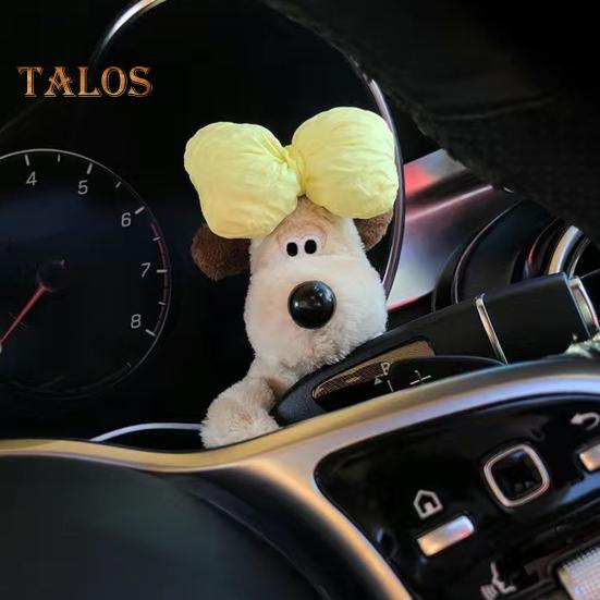 Lindo muñeco de peluche de perro con forma de perro, adorno multifuncional para coche, figura decorativa con señal de giro para limpiaparabrisas, regalo para conductores