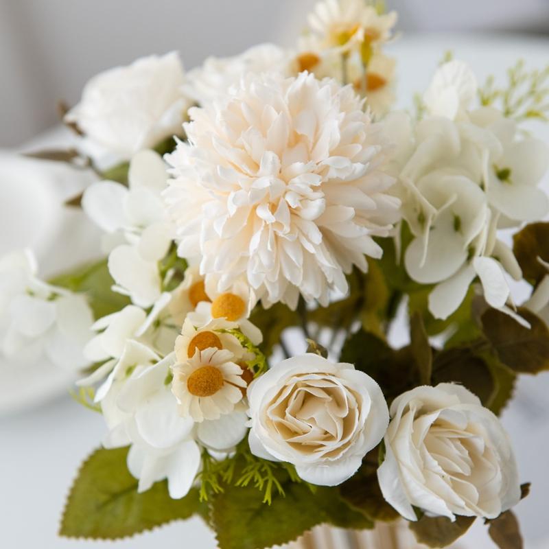 1PC 7 Fork Chamomile Combination Artificial Flowers For Home Ornamental Flowerpot Decoration Wedding Arch Christmas Accessories