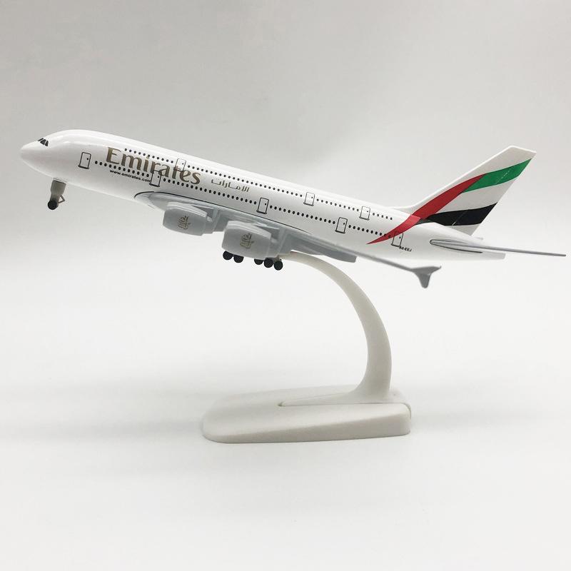 20cm 1:400 Flugzeugmodell Emirates Airbus A380 Metallreplika Legierungsmaterial Luftfahrtsimulation Kinder Jungen Geschenk
