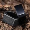 Minimalist Titanium Steel Ring Fashionable Rectangle Mirror Polish Small Niche Jewelry for Women Men