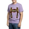 Men's Casual Printed Neck Short Sleeve T-Shirt, Lightweight and Breathable