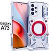 Aluminum Frameless Case for Samsung Galaxy A73 Rotating Bracket Shell Metal Rimless Shockproof Cover