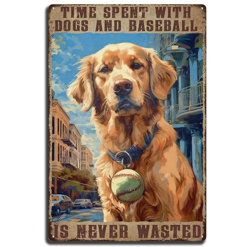 Easily Distracted by dogs and books Metal Tin Signs Posters Plate Wall Decor for Bars Man Cave Cafe Clubs Retro Posters Plaque