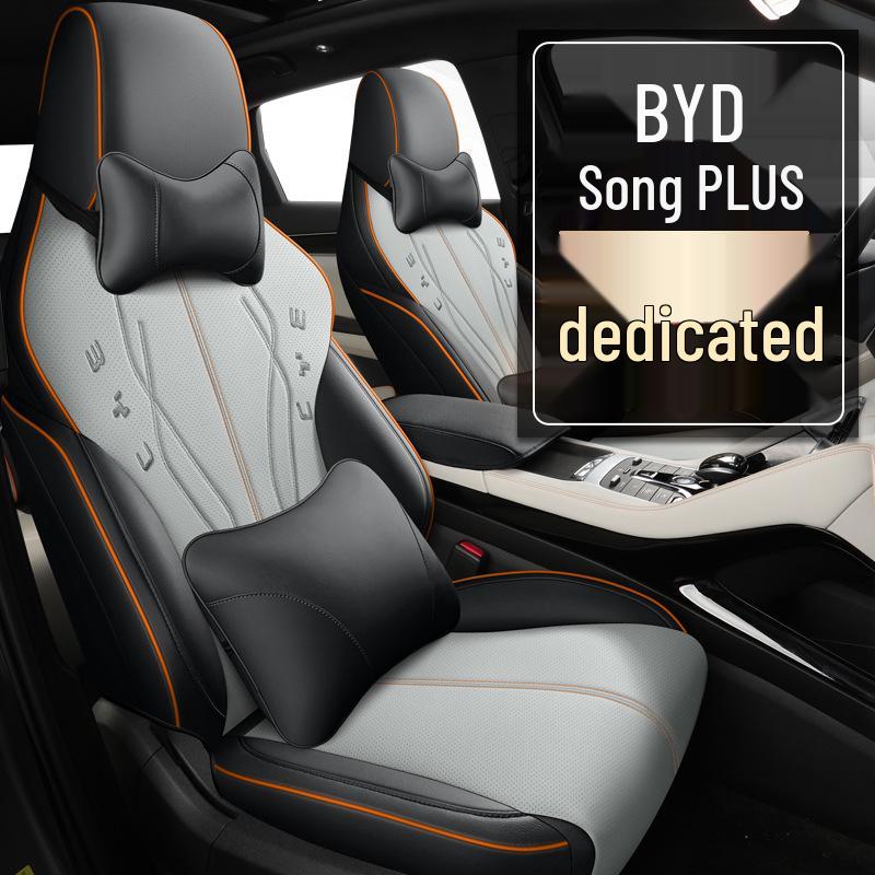 BYD Song Plus DMI Custom Leather Car Seat Cover, Full Wrap, Universal Fit for All Seasons, 5-Seater.