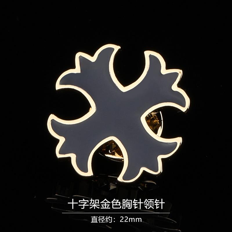 Gift Box Men'S Fashion Temperament Crystal Brooch Collar Pin Suit Brooch Collar Pin Trend Corsage