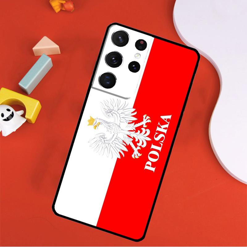 Polen Fahne Handyhülle Für Samsung Galaxy S24 Ultra S25 Ultra S9 S10 S20 S21 S22 S23 Plus S24 FE Hülle