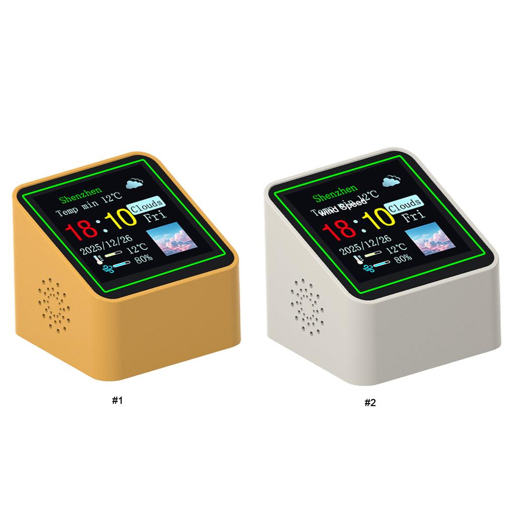 Smart WiFi Digital Weather Station with Temperature Humidity Display Date Clock Weather Station for Home Offices Bedroom