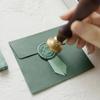 1 Set Creative Wax Seal Set DIY Handmade Ribbon Envelope Gift Seal Vintage Wooden Invitation Letter Seal Wedding Stamp Gift