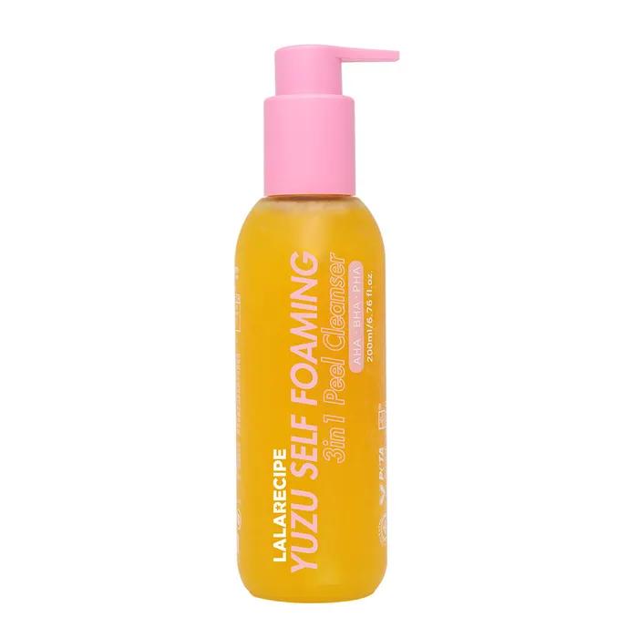 Lala Recipe Yuzu Self-Foaming Three-in-One Peel Cleanser 200ml