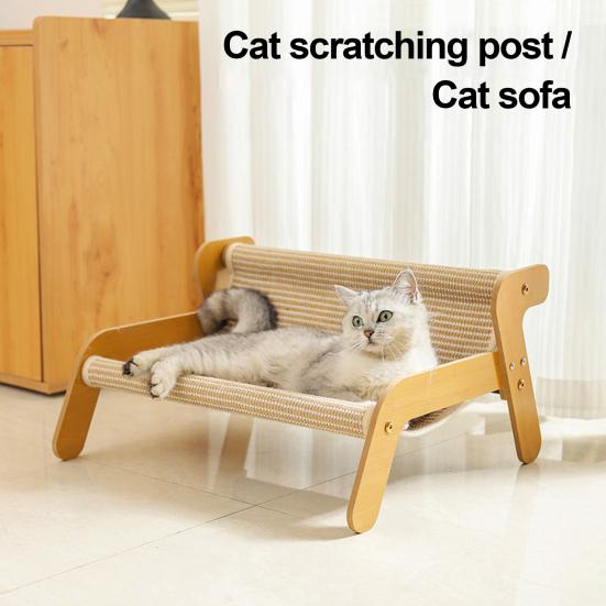 Cat Scratcher Couch Load-bearing Cat Scratching Sofa Lounger Sisal Cat Chair for Healthy Scratching And Resting