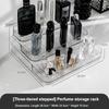 Acrylic Perfume Organizer Stand Transparent Display Cosmetic Storage Box Desktop Three-tier Ladder Shaped Organizer Holder