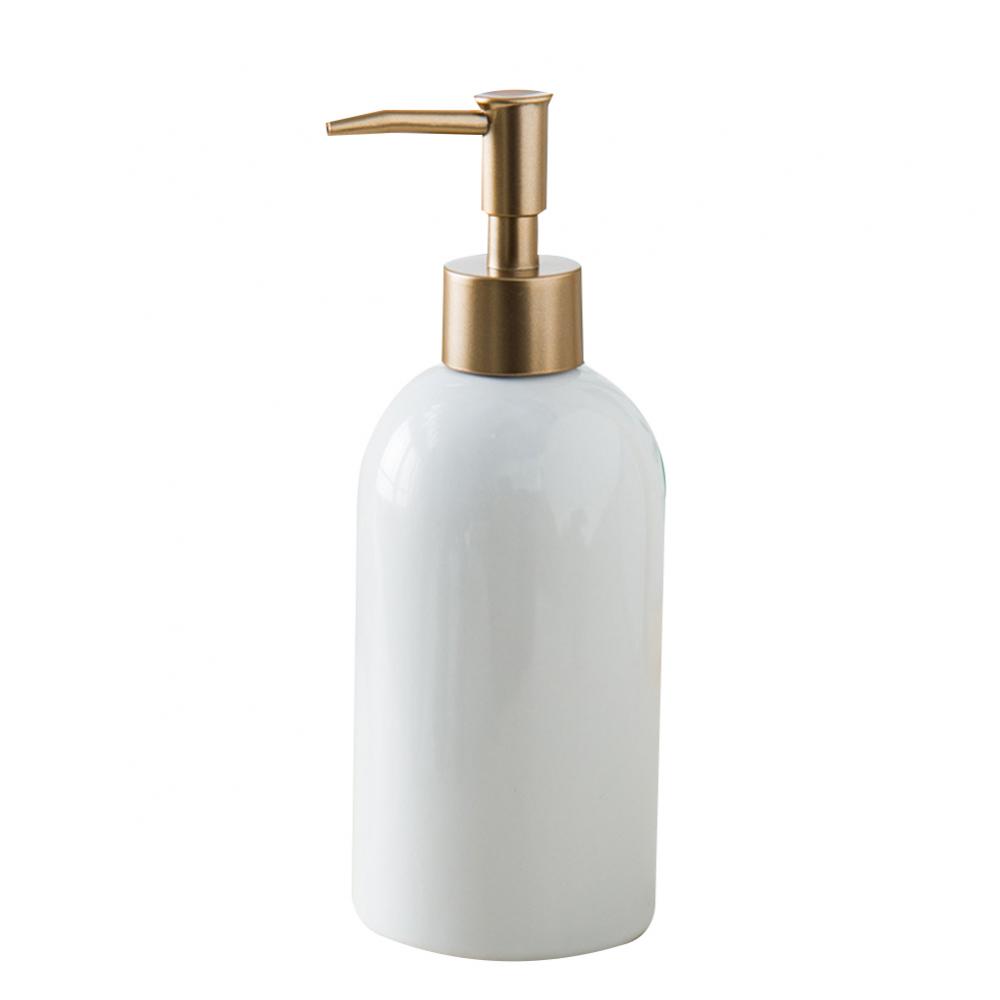 

420ml Ceramic Liquid Soap Dispenser Shampoo Bottle Hand Sanitizer Shower Gel Soap Bottle Hand Soap Dispenser Empty Pump Bottle белый