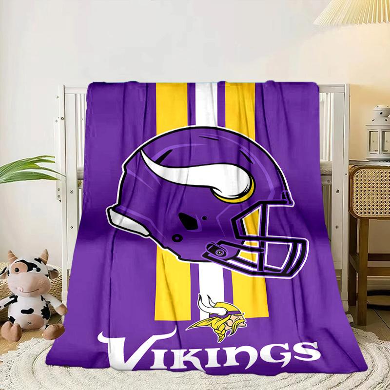 Vikings Team Spirit Portable Blanket/Soft Blanket Bedding Blanket Suitable for Travel Camping Living Rooms Offices Sofas Fan Gifts